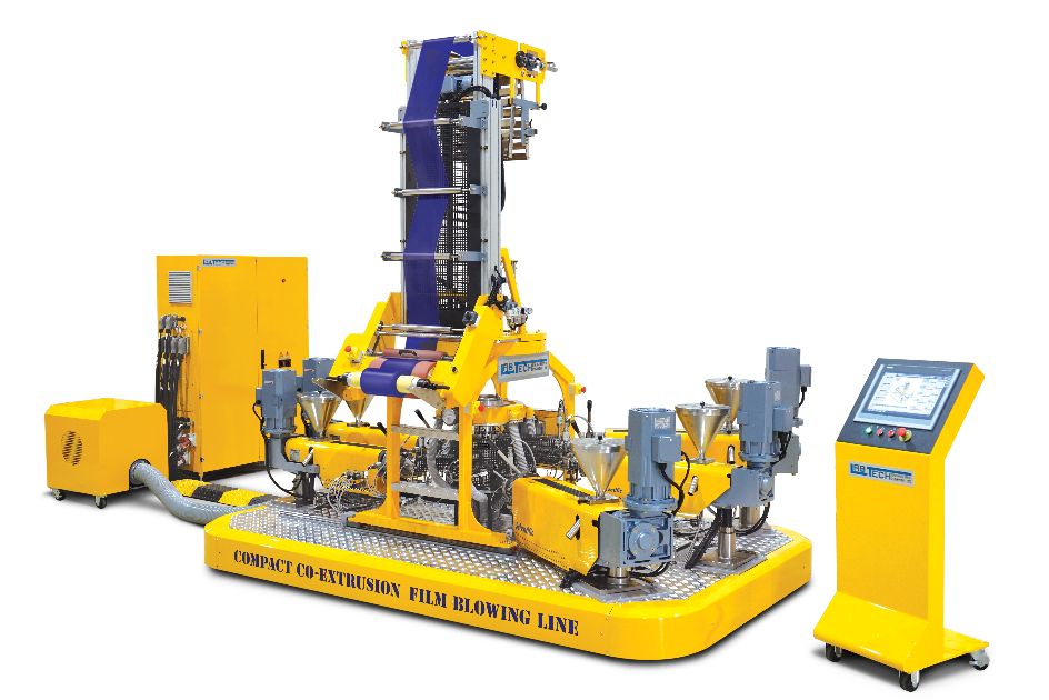 Compact 3 and 5 layers Co-Extrusion Film Blowing Line